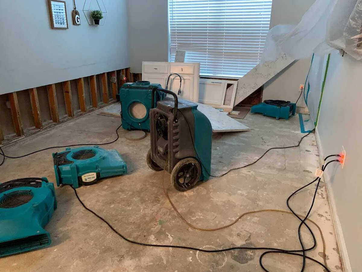 Dehumidifier in flood-cut room for Water Extraction & Removal in Hopatcong